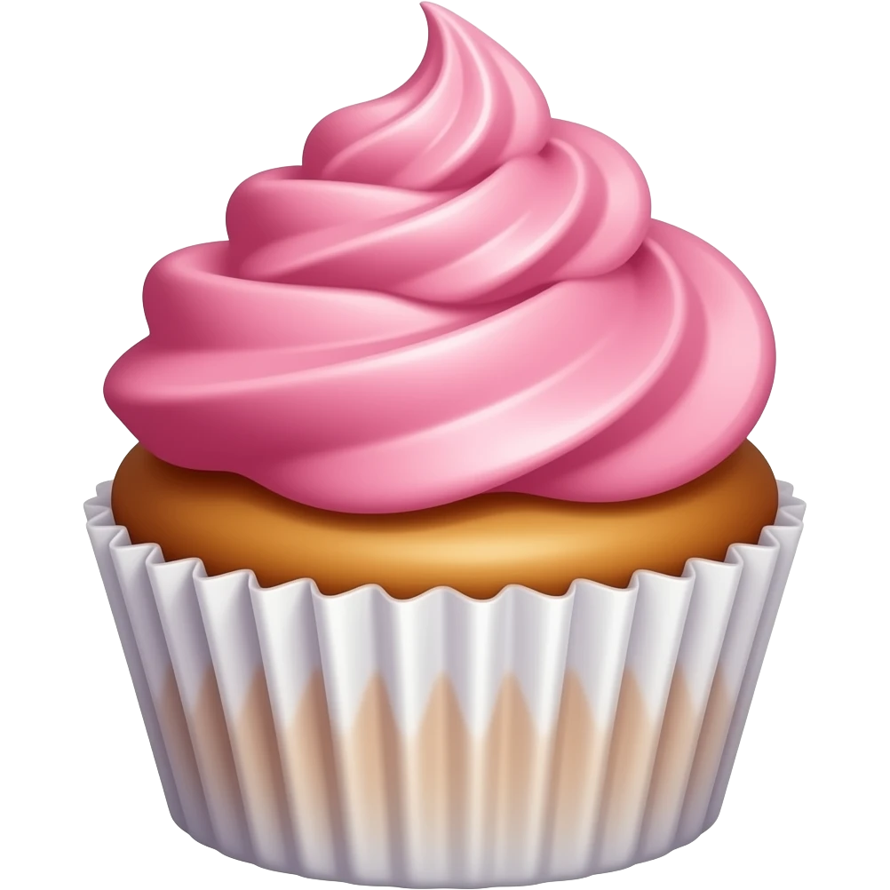 Cupcake with pink icing emoji
