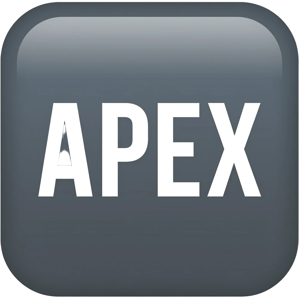 напиши [APEX] на темно-сером фоне emoji