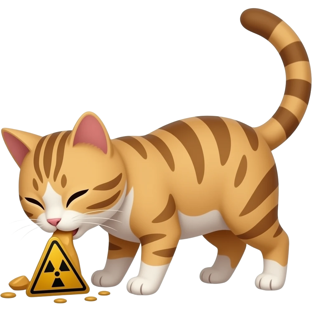 Cat eating uranium emoji