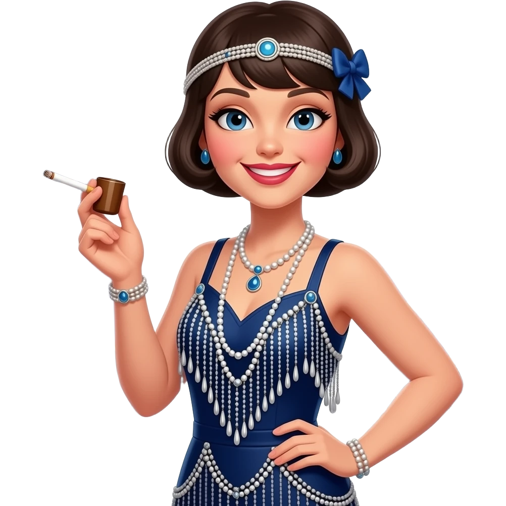 Cheerful And Kind Flapper Girl emoji