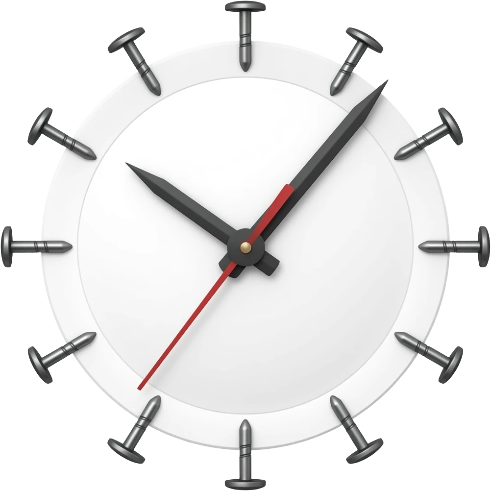 Clock it with nails emoji