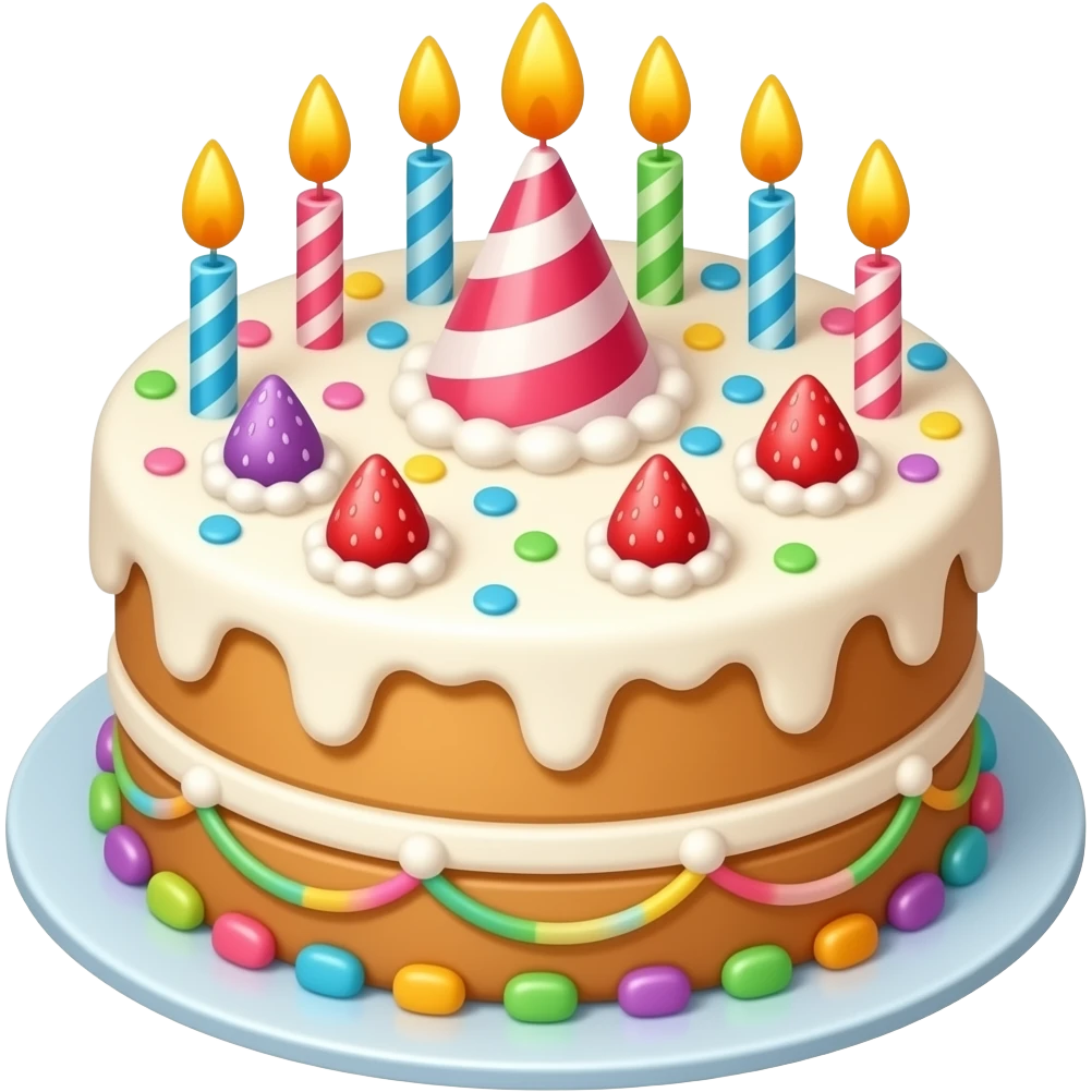 Fun cake emoji