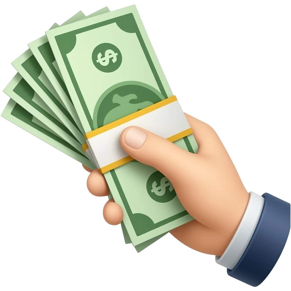 Cash in hand emoji