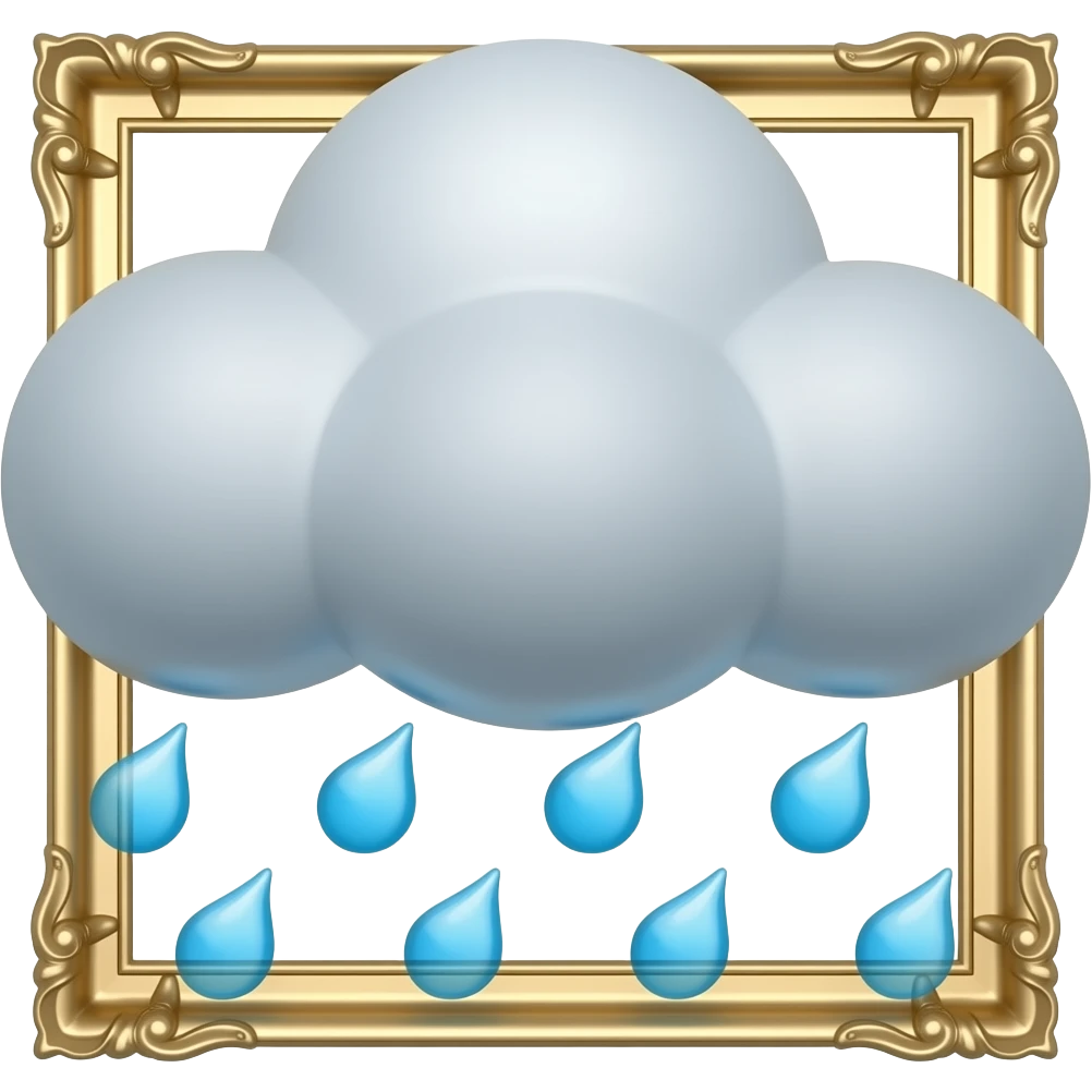 rain frame emoji