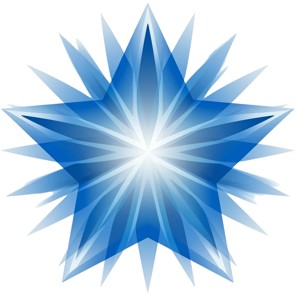Check inside a blue bruststar emoji
