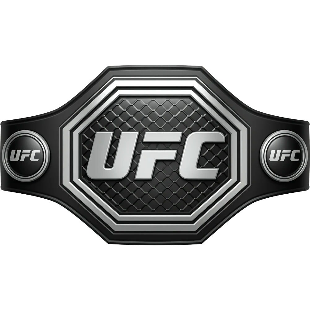 UFC belt silver, black  long emoji