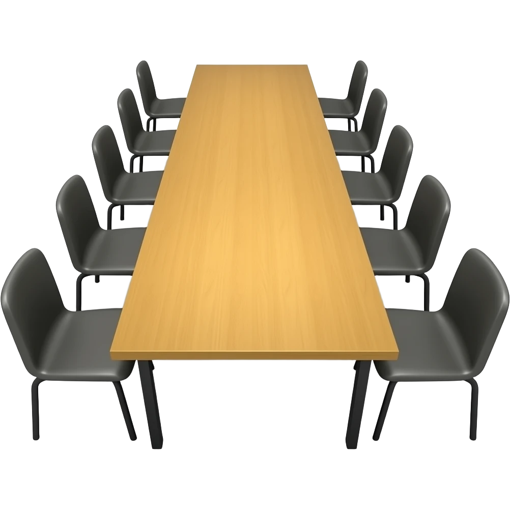a long commune table (no chair) emoji