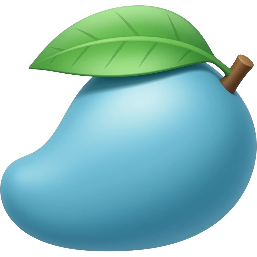 Sky blue mango emoji