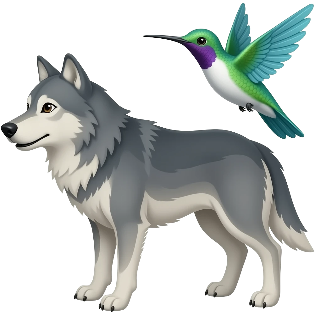 Colibri winnig wolf emoji
