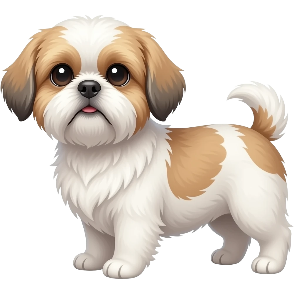 Shitzu white emoji