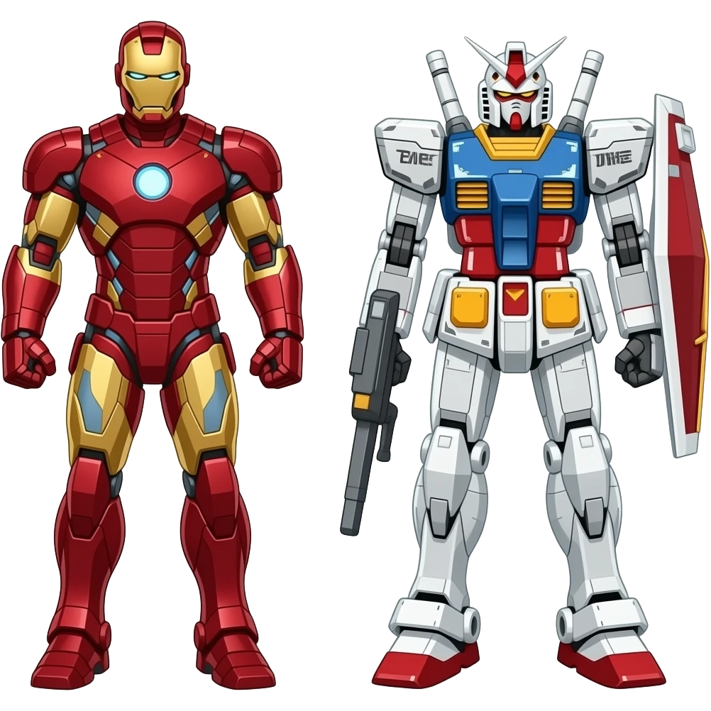 Iron man crossover Gundam emoji