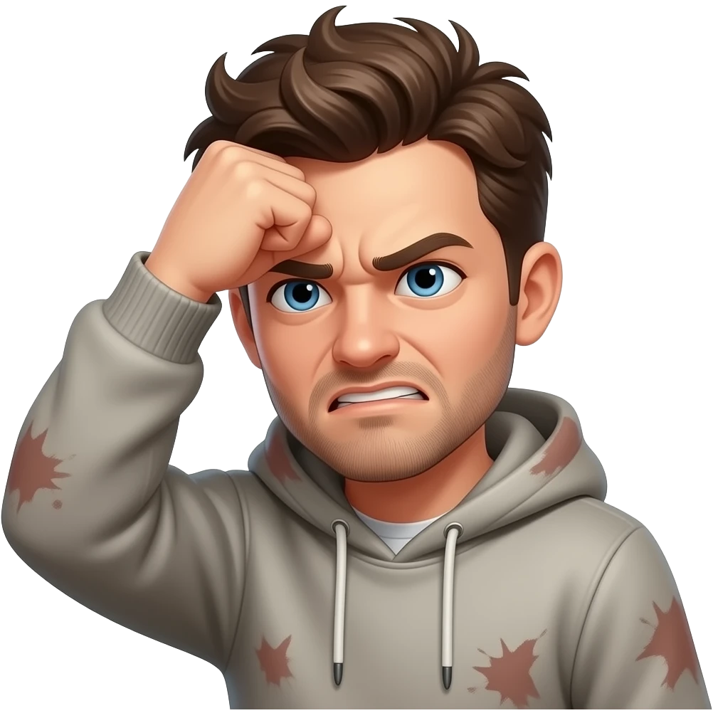 بسازی که داره میزنه تو سر خودش emoji