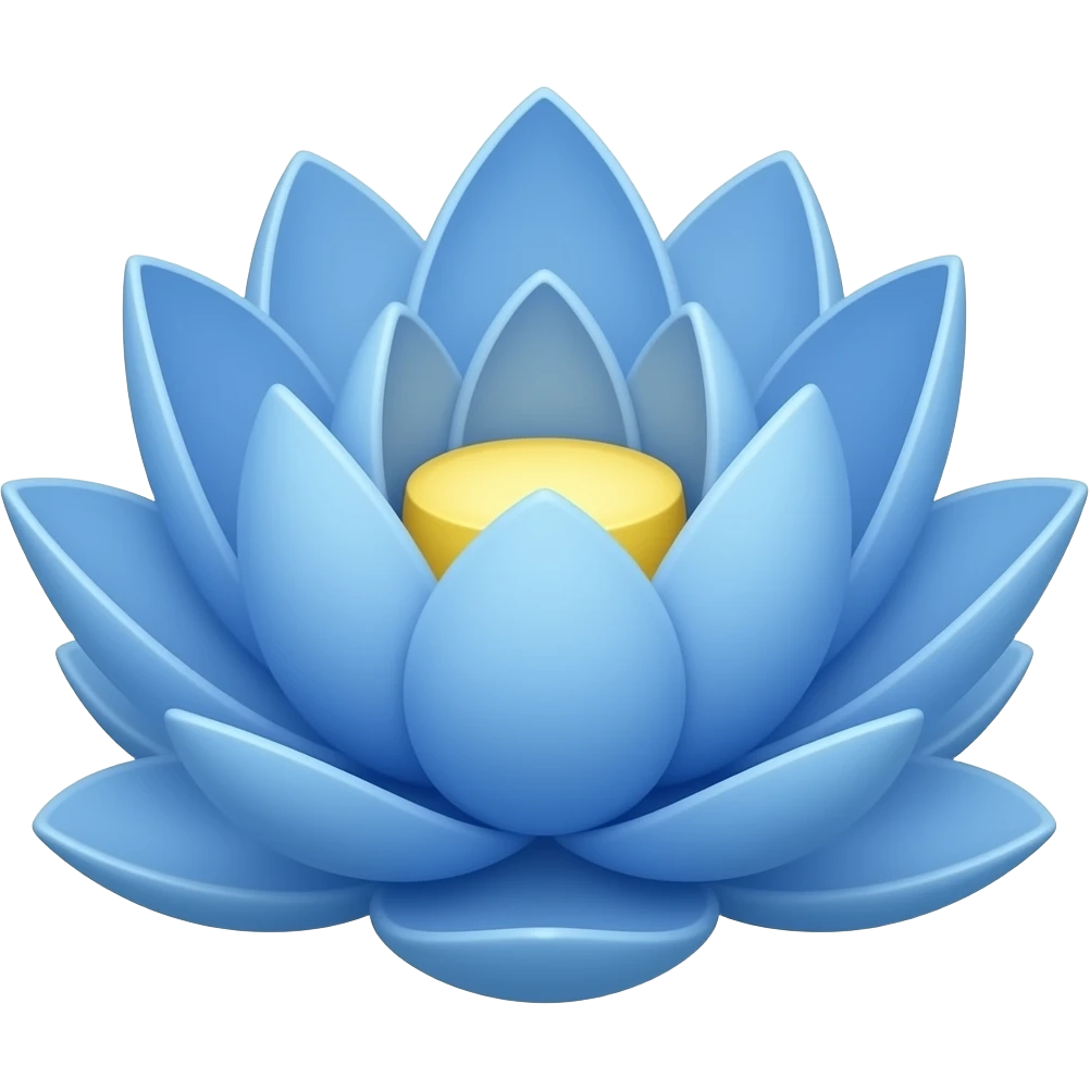 Blue lotus emoji