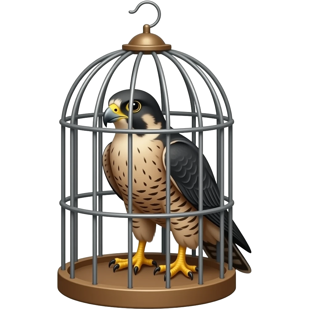 birdcage with falcon emoji