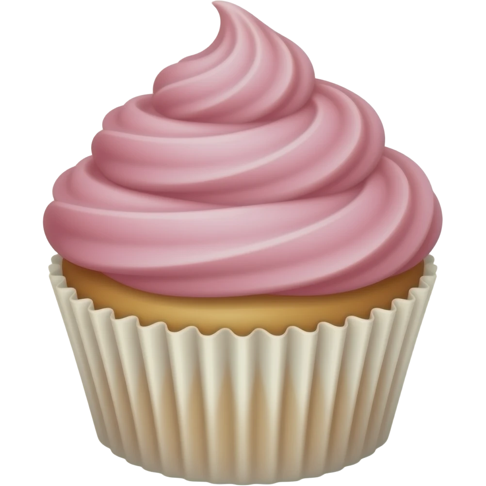 Cupcake with pink icing emoji