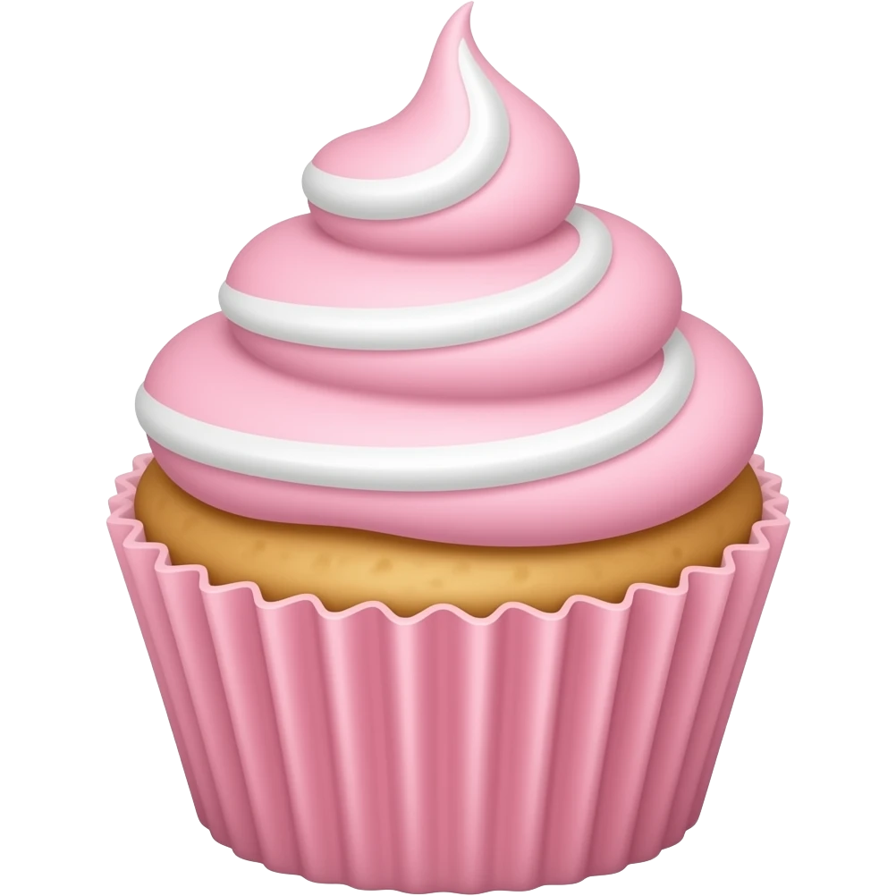 Cupcake with pink icing emoji