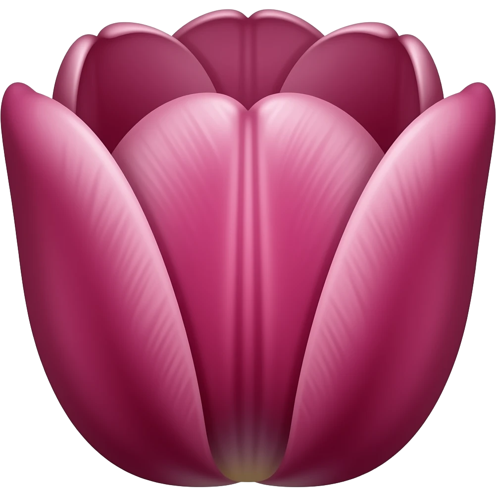 Dark pink color tulip emoji