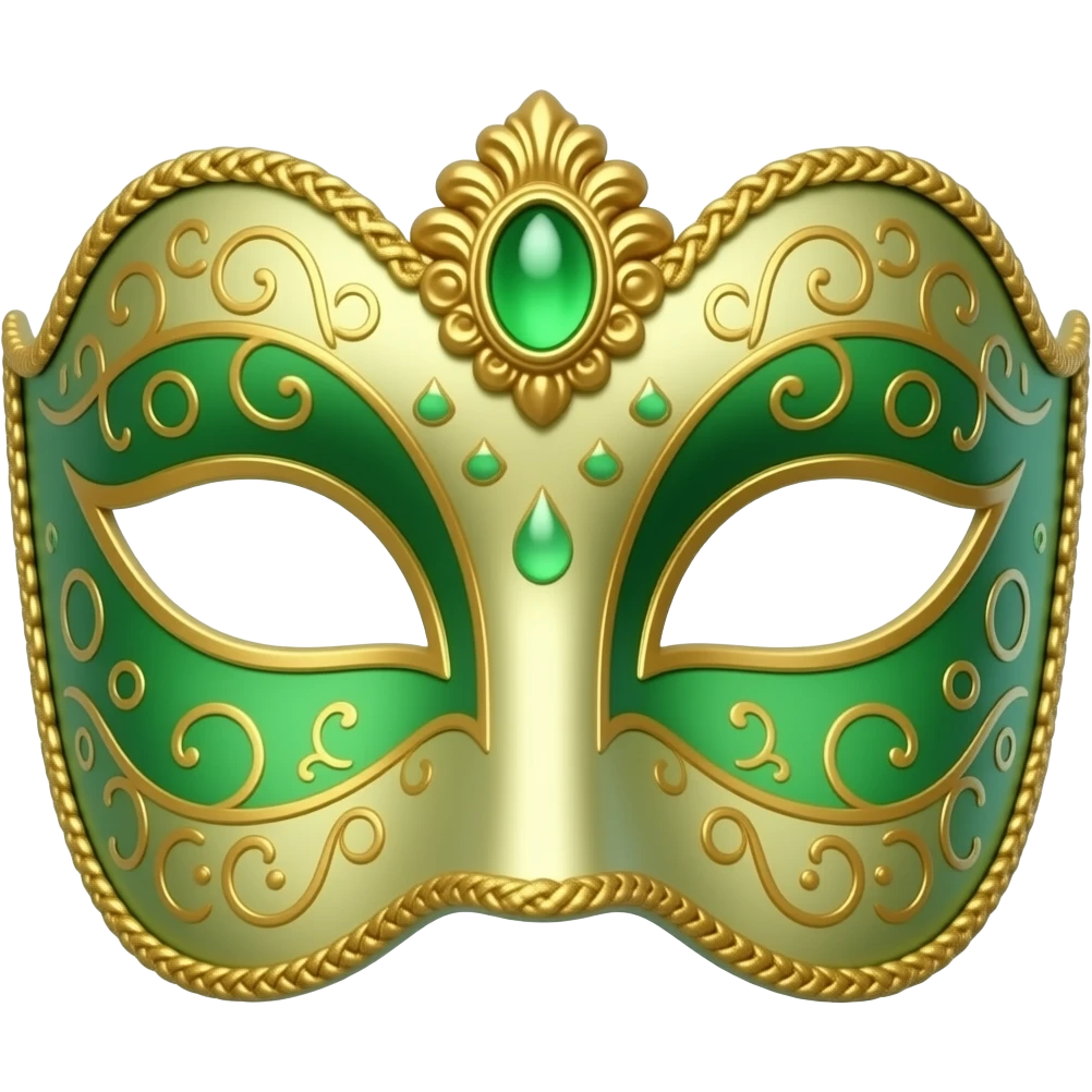 Green Venetian carnival mask emoji