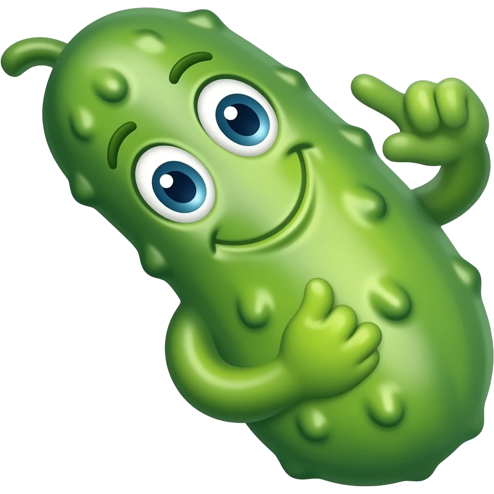cucumber says bye emoji