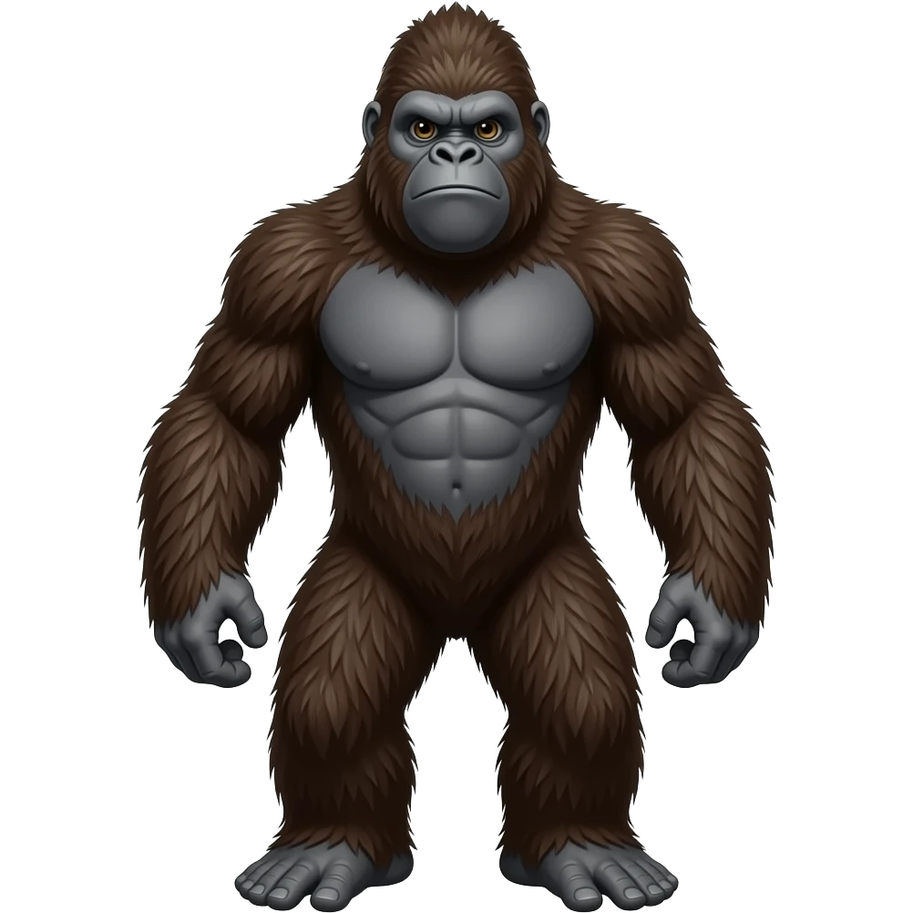 lifelike Bigfoot emoji