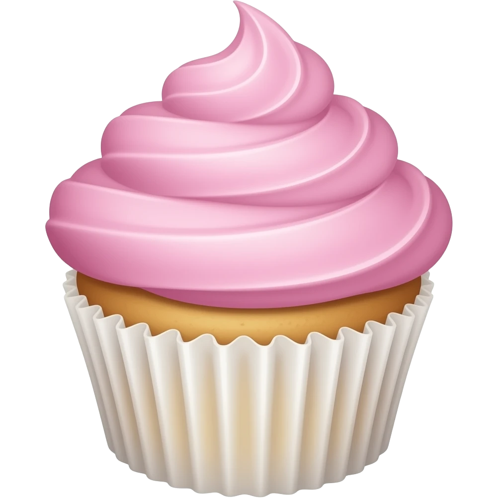 Cupcake with pink icing emoji