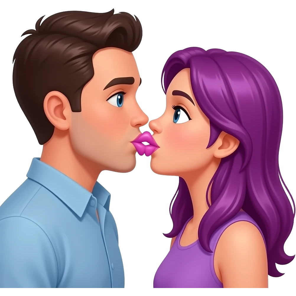purple kiss emoji