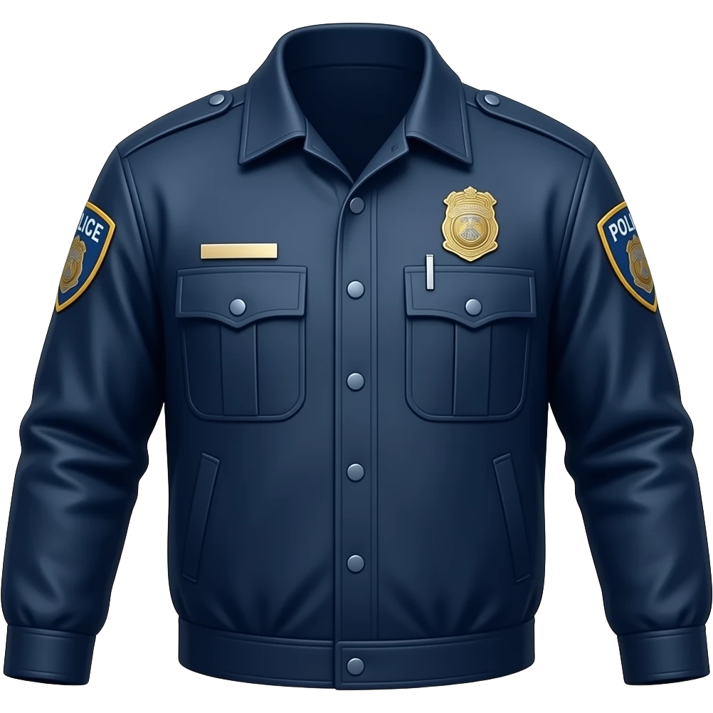 navy blue police jacket emoji