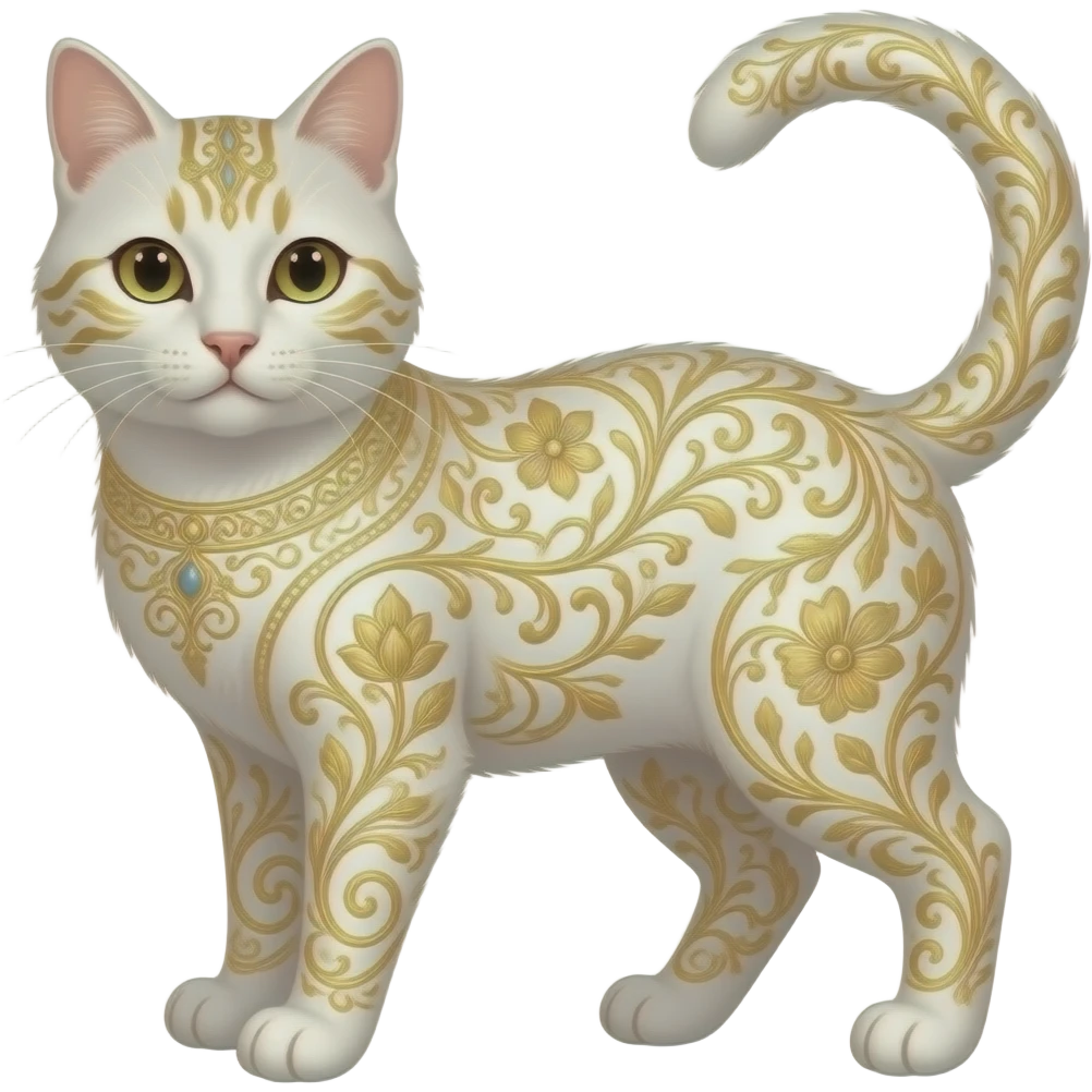 Cat art nouveau emoji