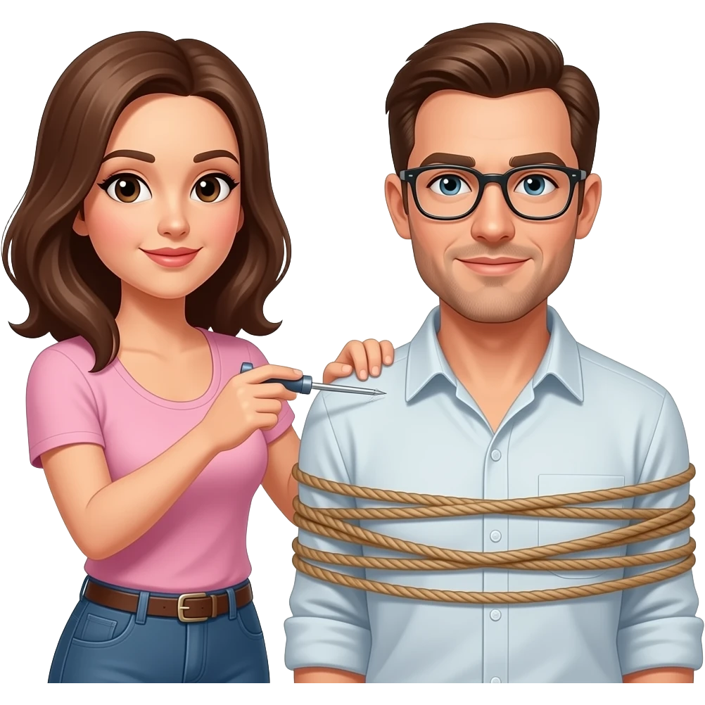 Bdsm women pegging tied up man emoji