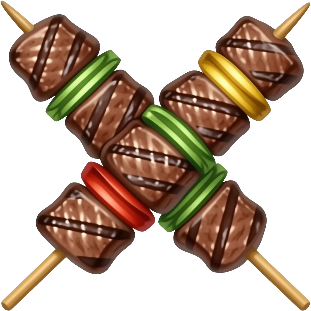 Brocheta de carne asada emoji