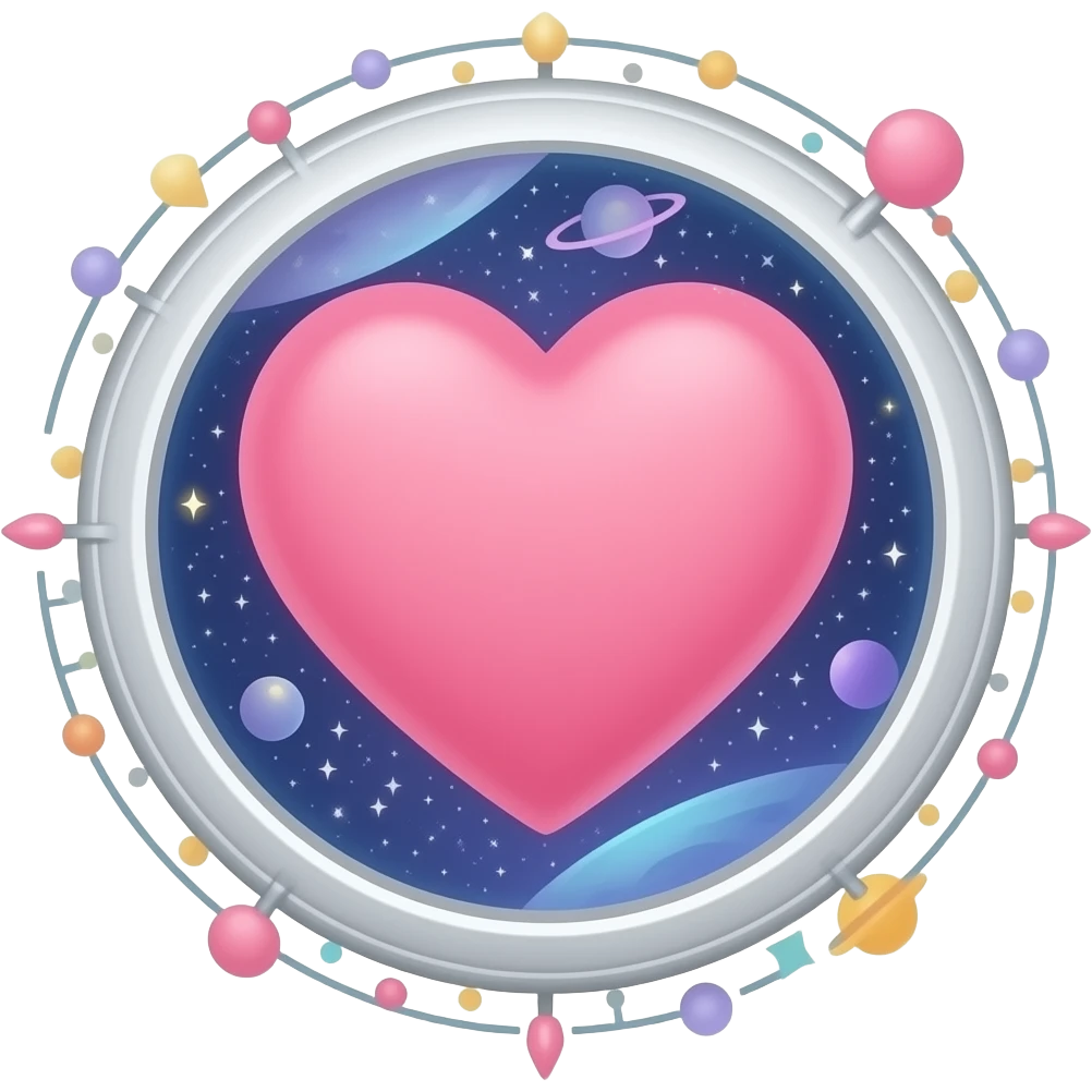 heart, light pink and light grey, cosmos, space, technology, minimalism, simple emoji