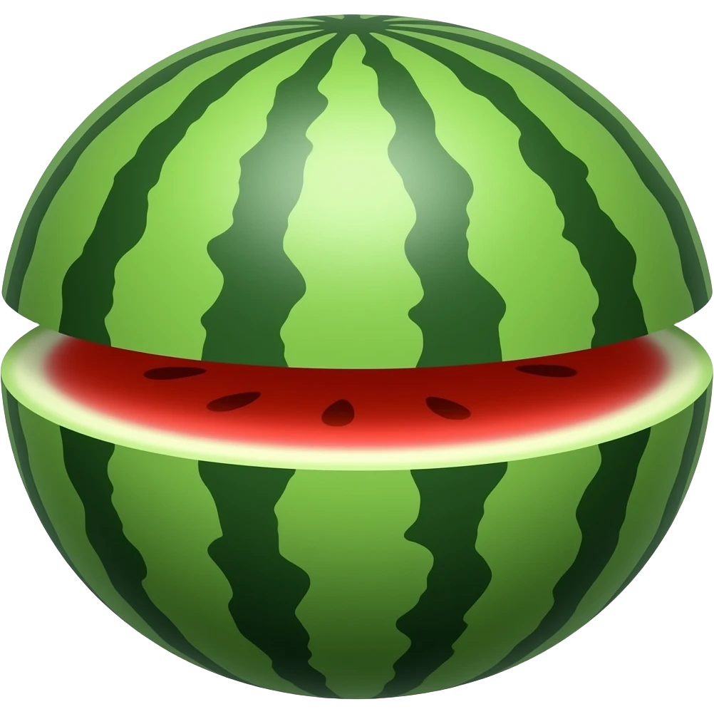 A walking watermelon emoji