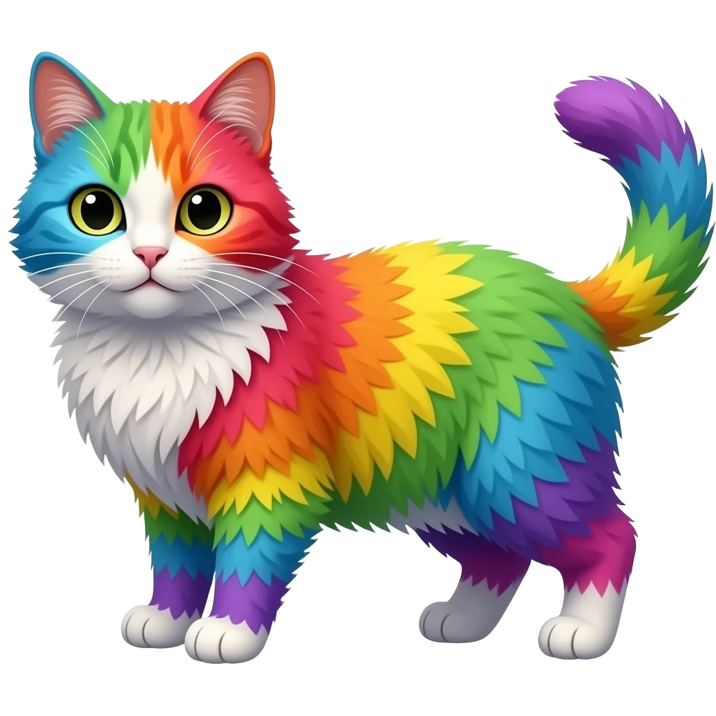 Make a rainbow 🐈 emoji