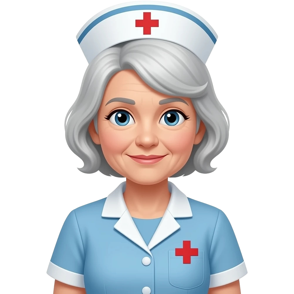 elder woman nurse emoji