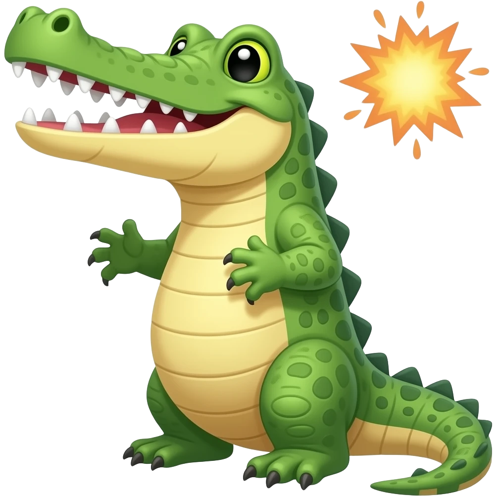 cocodrile with a comet emoji