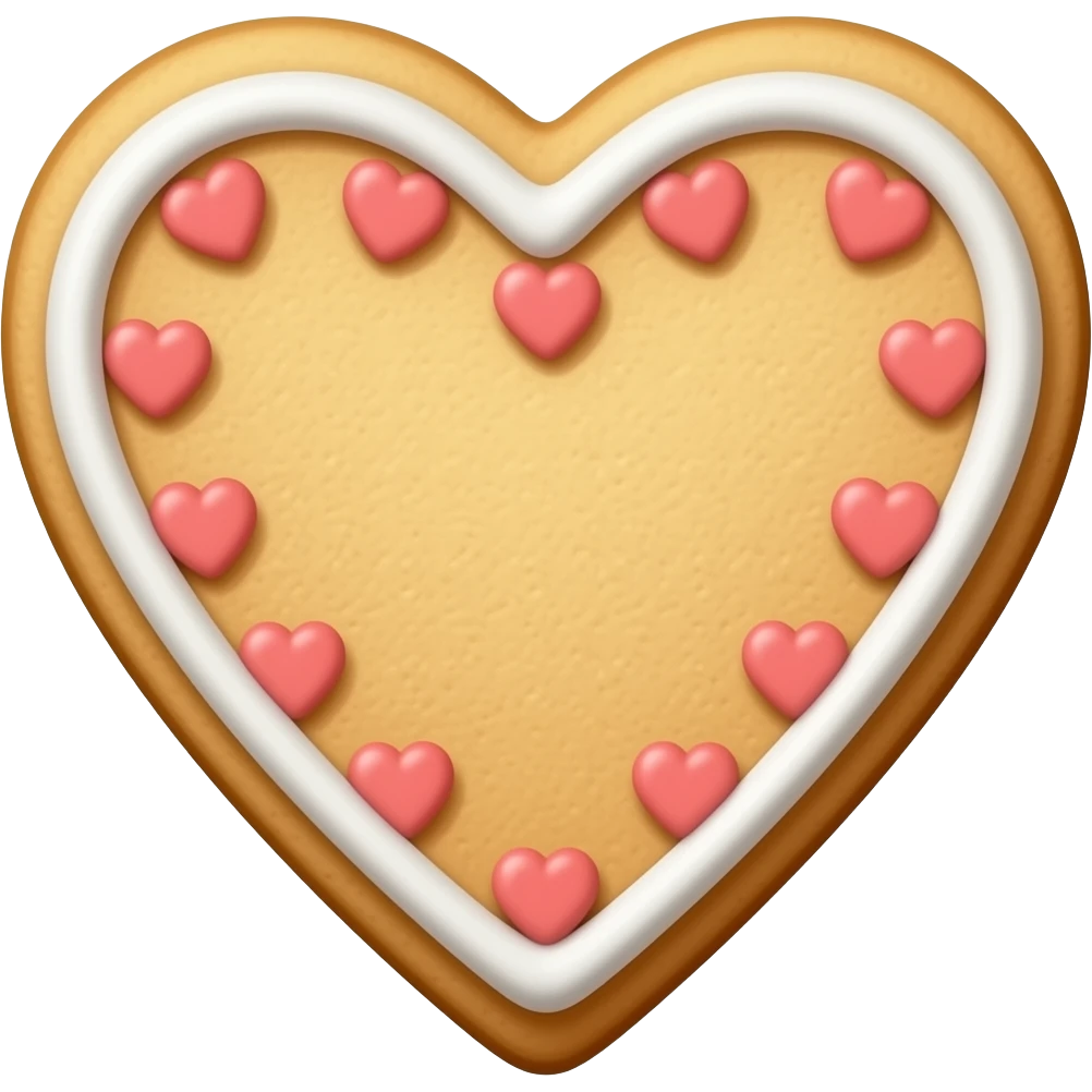 Ciasteczko w ksztalcie serca emoji