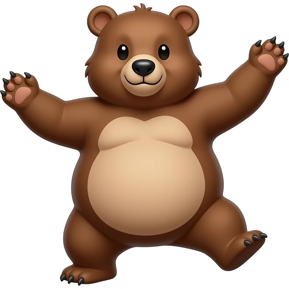 Full belly bear dancing emoji