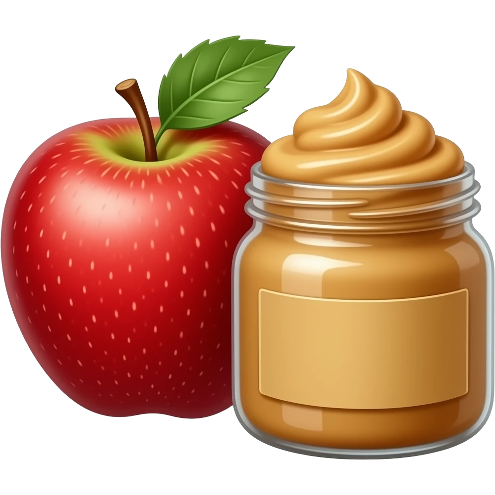 Apples and peanut butter emoji
