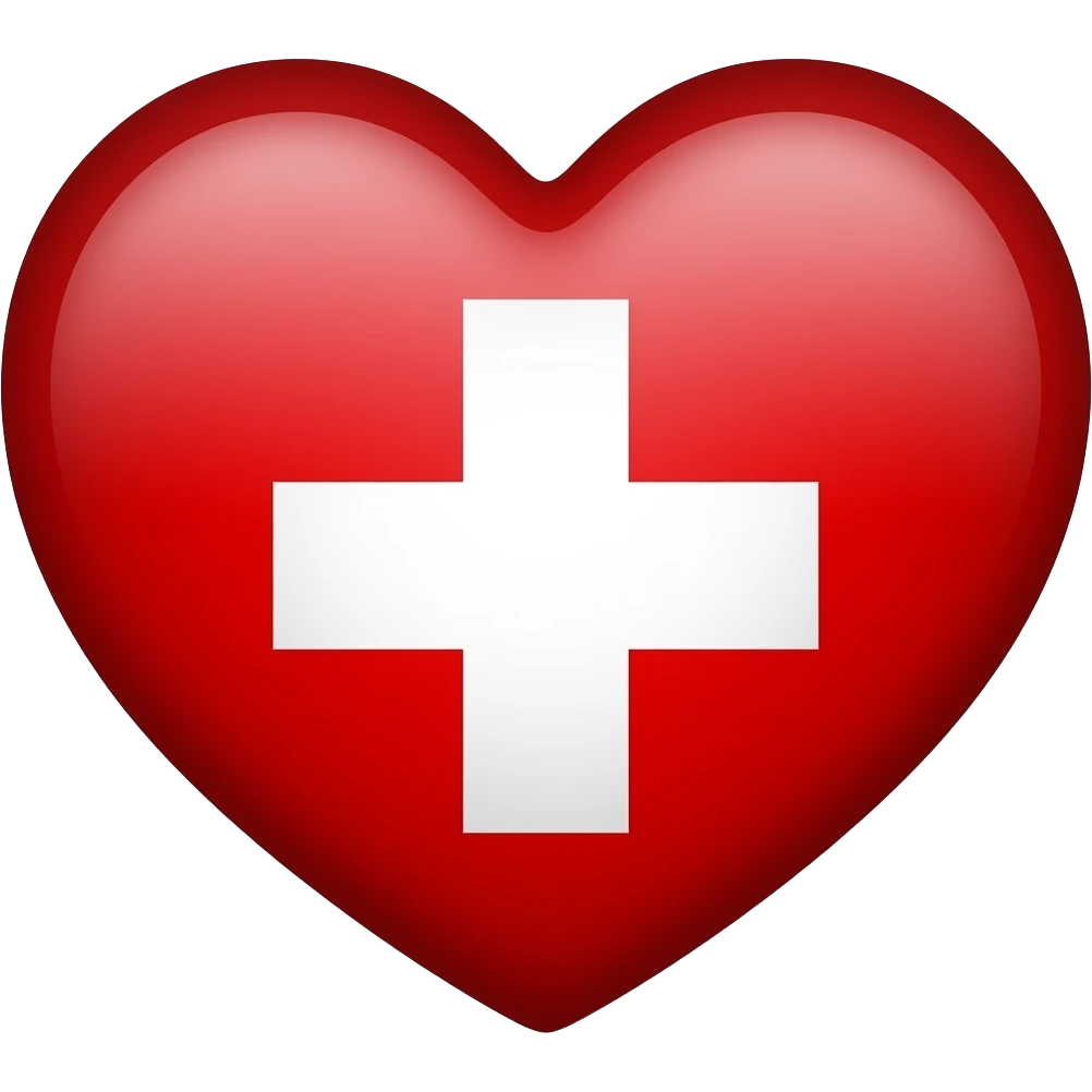 Eurovision flag heart🇨🇭 emoji