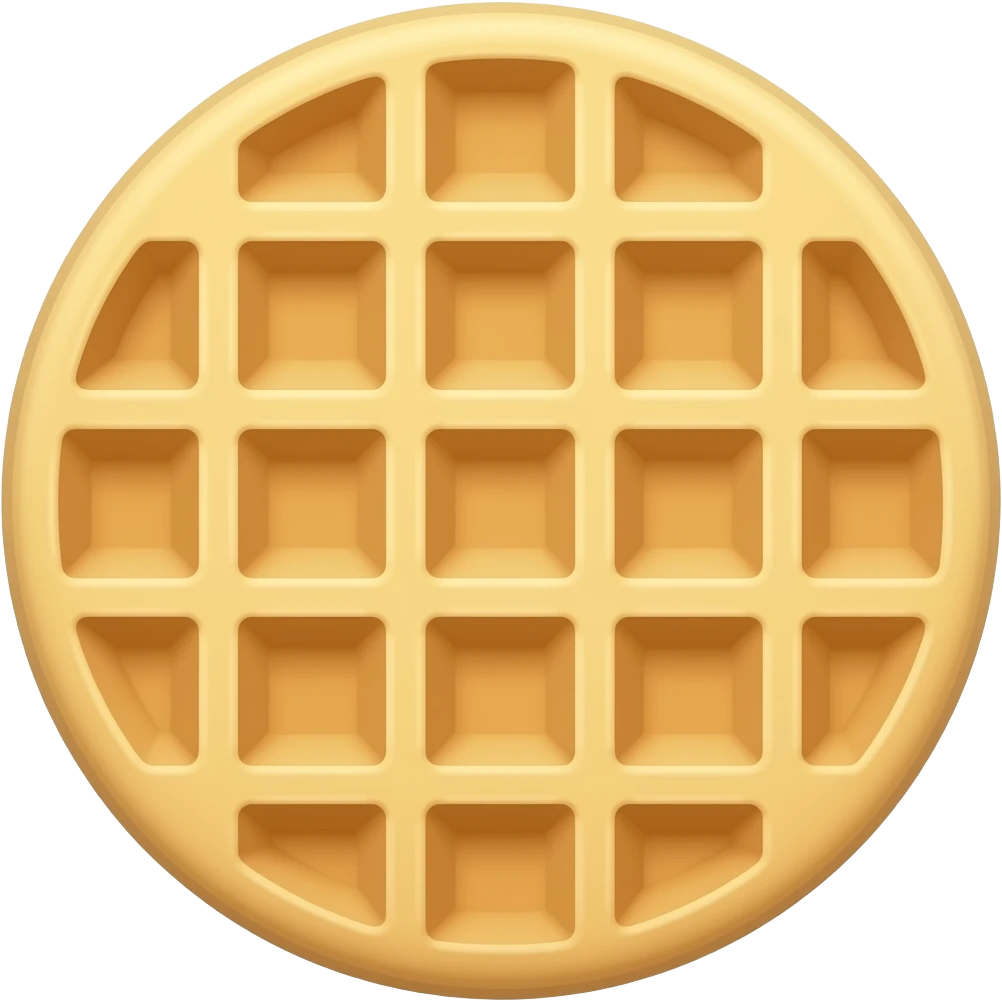 Circle waffle emoji