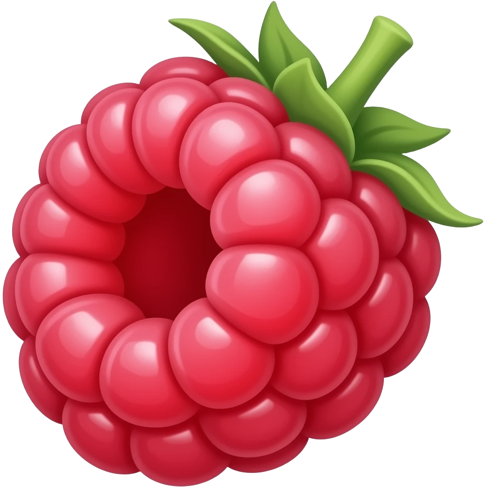 Pink raspberry emoji