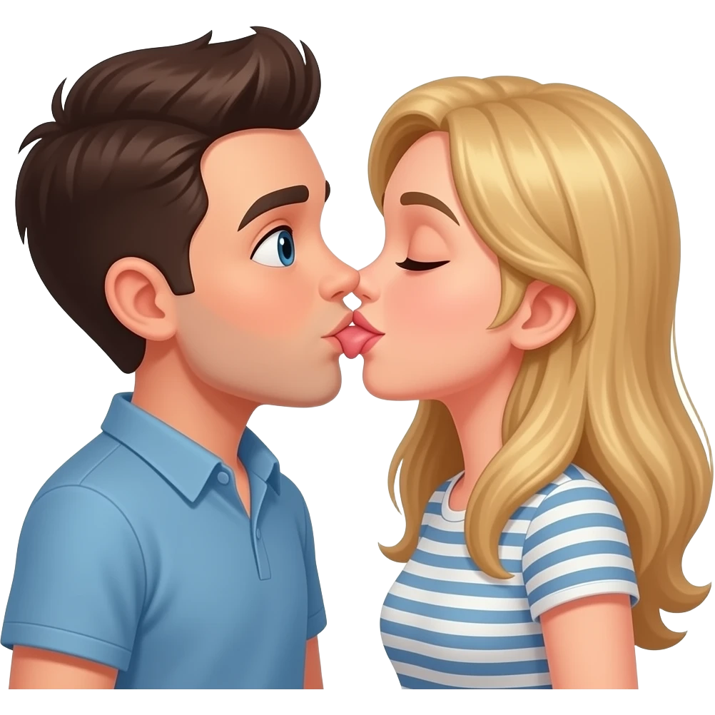 Couple tounge kiss emoji