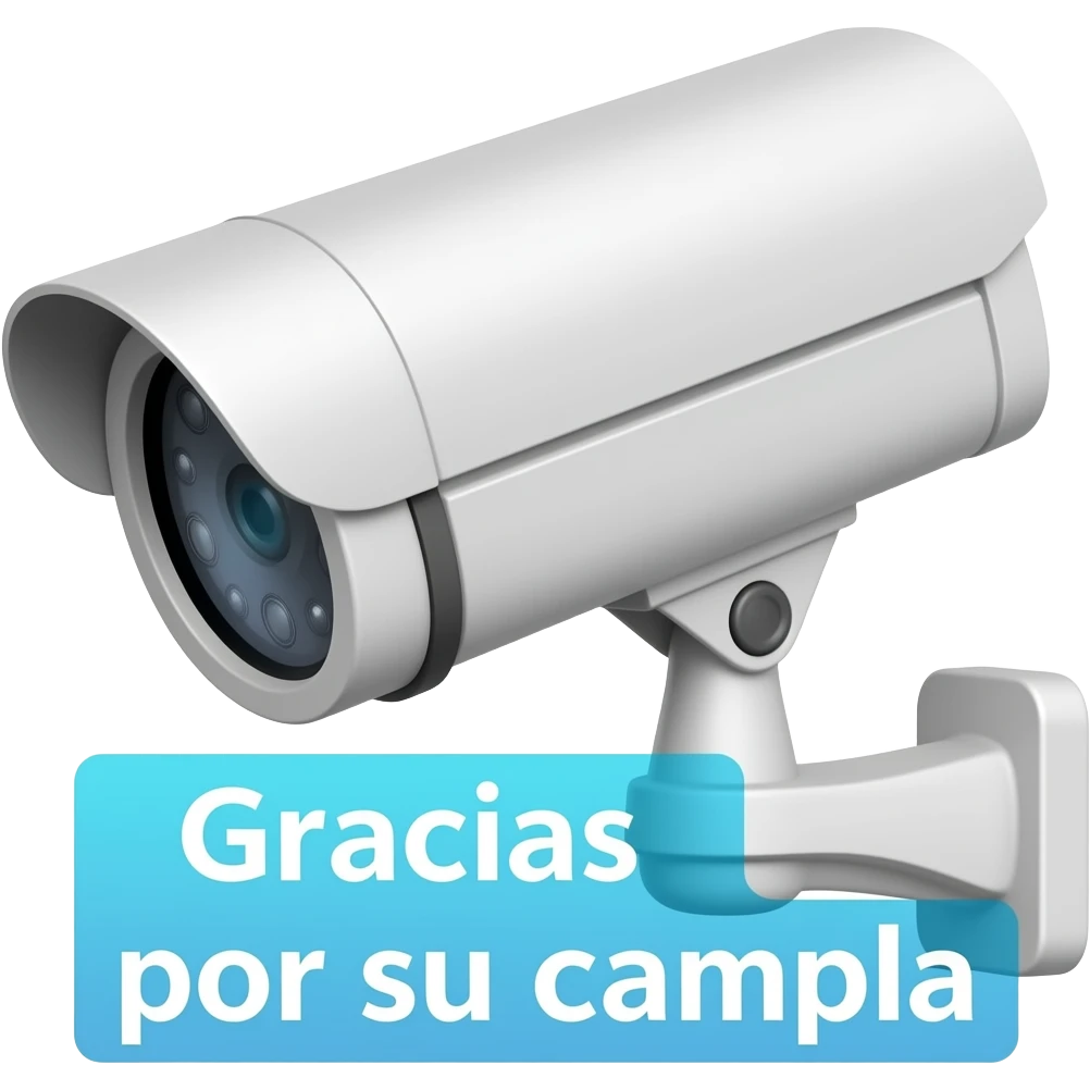 camaras de seguridad agregar texto gracias por su compra en español , esta mal escrito compra emoji