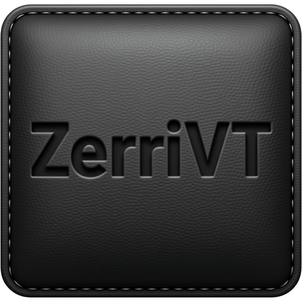 Черная Кожаная надпись ZerriVT emoji
