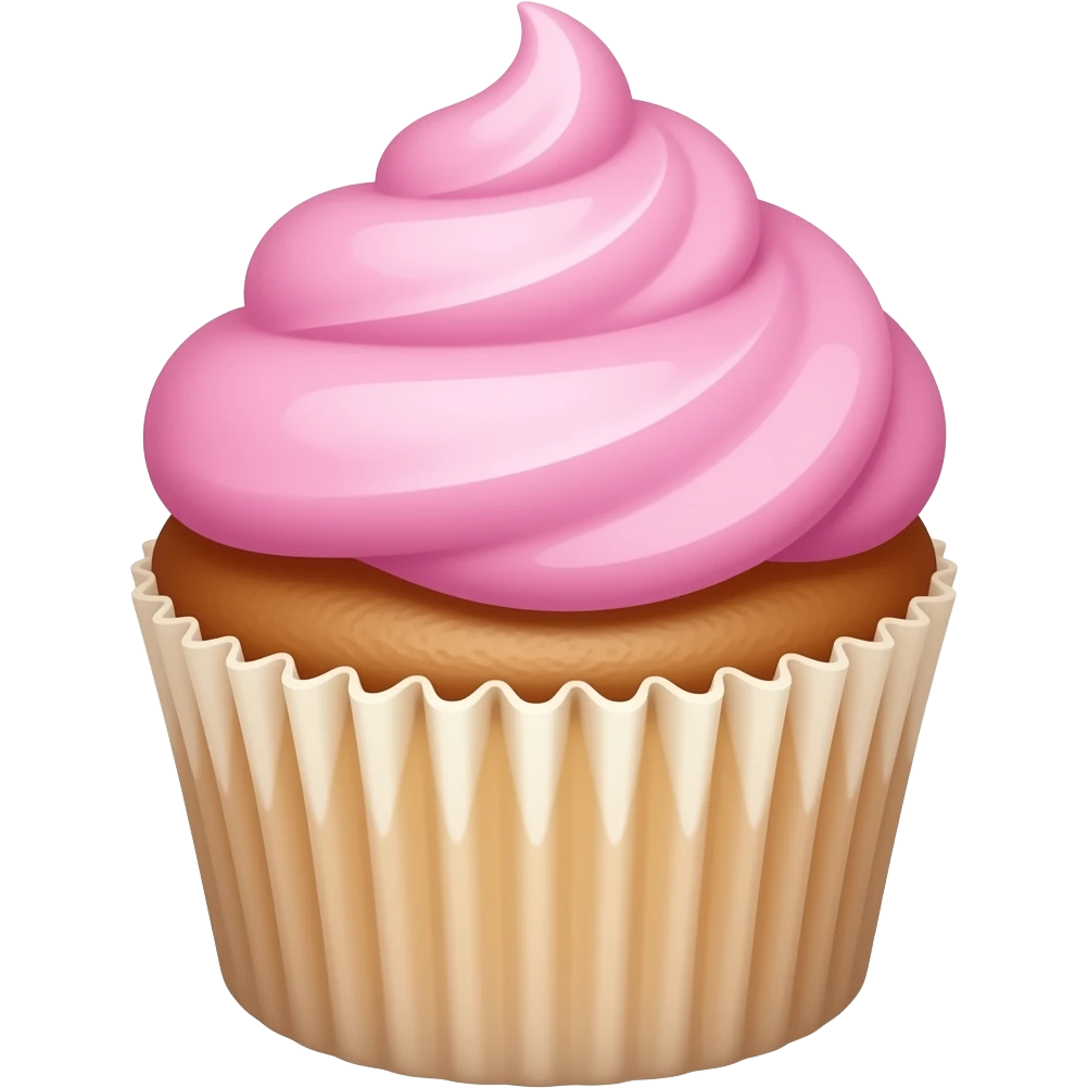 Cupcake with pink icing emoji