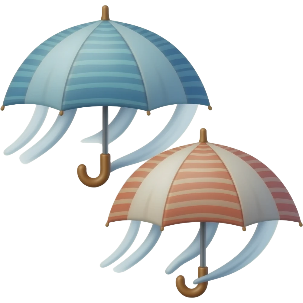 Two umbrellas emoji