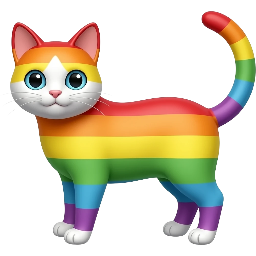 Rainbow cat emoji