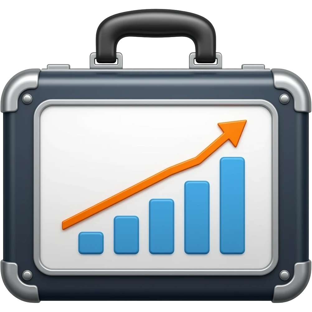 Create a premium 3D emoji icon representing Management and Business ...