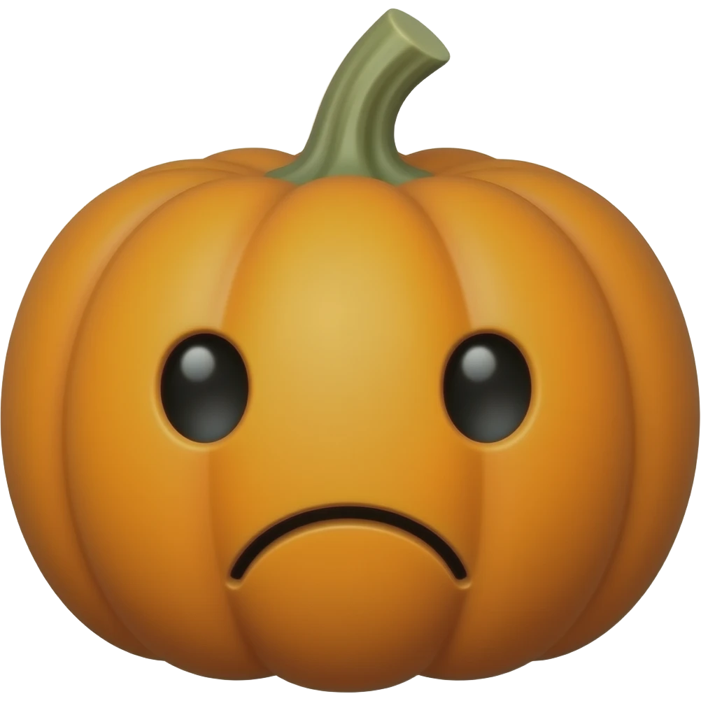 pumpkin sad face emoji