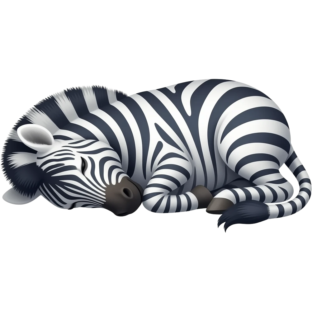 Zebra lying down Sleeping emoji